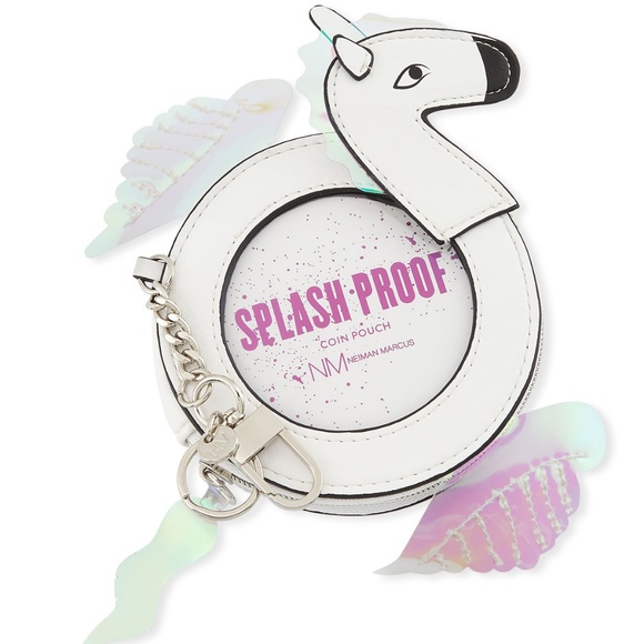 Neiman Marcus Splash-Proof Unicorn Key Coin Pouch